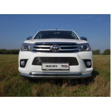Защита передняя двойная 76-60 мм для Toyota Hilux 2015-2020