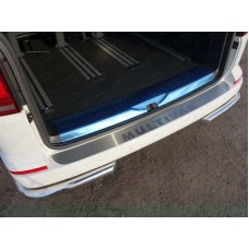 Накладка на задний бампер с надписью Multivan шлифованный лист для Volkswagen Multivan T6 2015-2023