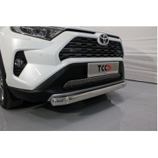 Защита передняя овальная 75х42 мм для Toyota RAV4 2019-2023