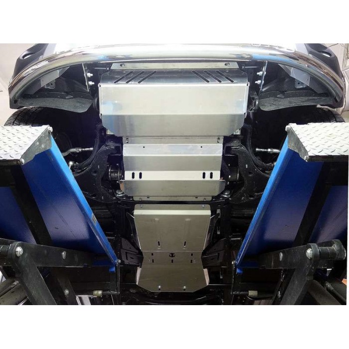 Защиты комплект алюминий 4 мм радиатор, картер, кпп, рк, бак  для Fiat Fullback 2016-2020 артикул ZKTCC00225K