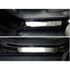 Накладки на пороги лист шлифованный для Hyundai Santa Fe Grand 2016-2018