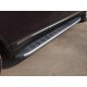 Пороги алюминиевые ТСС с накладкой серые для Infiniti QX70 2013-2017 артикул INFQX7015-09GR