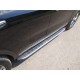 Пороги алюминиевые ТСС с накладкой серебристые для Kia Sorento Prime 2018-2020 артикул KIASORPR18-26SL
