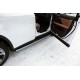 Пороги алюминиевые ТСС с накладкой серебристые для Lexus RX-200t/350/450h 2015-2023 артикул LEXRX200t15-10SL