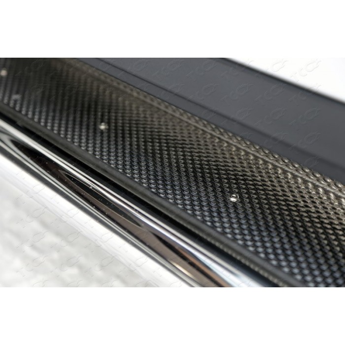 Пороги с площадкой нержавеющий лист 42 мм для Lexus RX F-Sport 2015-2023 артикул LEXRX200tFS15-05