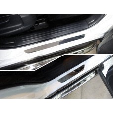 Накладки на пороги зеркальный лист 4 штуки для Mazda CX-5 2018-2022