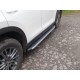 Пороги алюминиевые ТСС с накладкой серебристые для Mazda CX-5 2018-2023 артикул MAZCX517-29SL