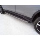 Пороги алюминиевые ТСС с накладкой серые для Nissan X-Trail T32 2019-2022 артикул NISXTR18-33GR