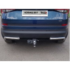 Защита задняя уголки 42 мм для Skoda Kodiaq 2018-2023