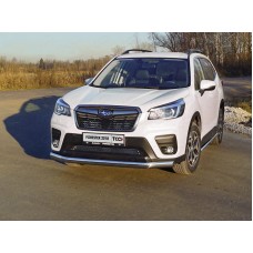 Защита передняя овальная 75х42 мм для Subaru Forester SK 2018-2023