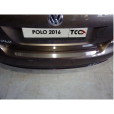 Накладка на задний бампер лист шлифованный для Volkswagen Polo 2015-2020