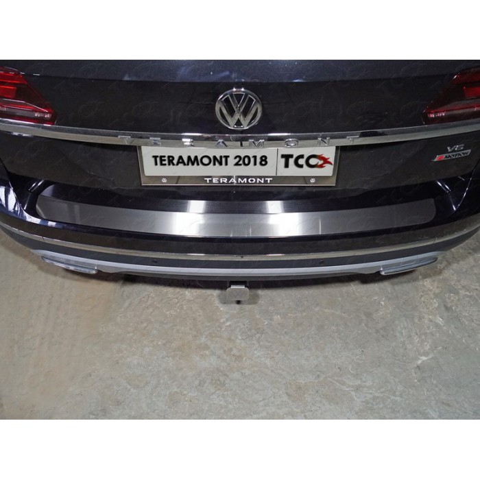 Накладка на задний бампер лист шлифованный для Volkswagen Teramont 2018-2023 артикул VWTER18-13