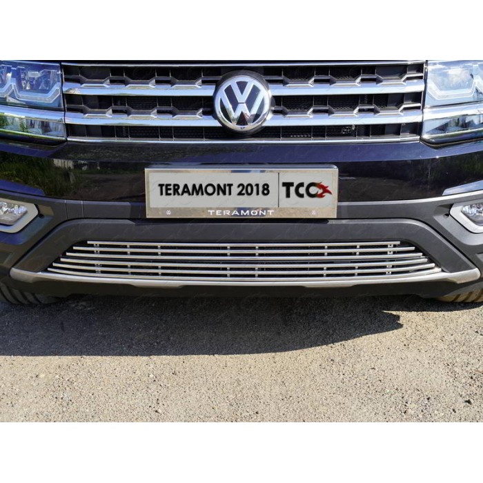 Накладка решетки радиатора нижняя 12 мм для Volkswagen Teramont 2018-2023 артикул VWTER18-22