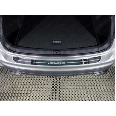 Накладка на задний бампер зеркальный лист надпись Volkswagen для Volkswagen Tiguan 2016-2023