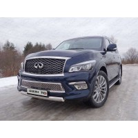 Накладка решётки радиатора лист без круиз-контроля для Infiniti QX80 2014-2018