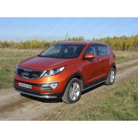 Защита переднего бампера 60 мм для Kia Sportage 2010-2014