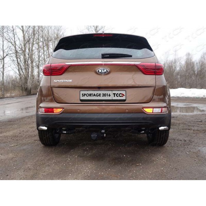 Защита задняя уголки 42 мм для Kia Sportage 2016-2018 артикул KIASPORT16-21