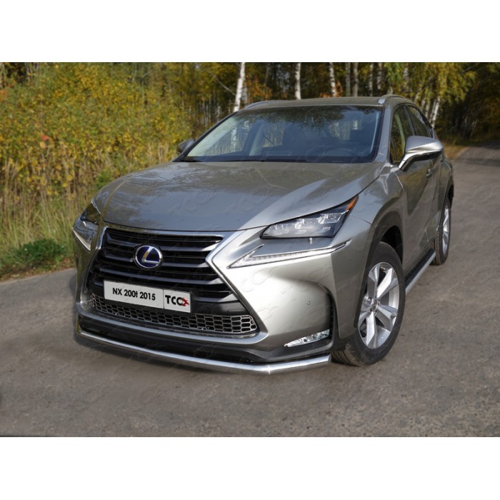 Накладка решётки радиатора лист для Lexus NX-200t 2014-2017 артикул LEXNX20015T-17