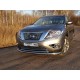 Защита передняя двойная 76/50 мм для Nissan Pathfinder 2014-2020 артикул NISPAT14-01