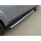 Пороги алюминиевые ТСС с накладкой для Subaru Outback 2012-2014 артикул SUBOUT14-06AL