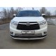 Защита передняя овальная 75х42 мм для Toyota Highlander 2014-2016 артикул TOYHIGHL14-02