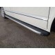 Пороги алюминиевые ТСС с накладкой серебристые для Volkswagen Multivan T6 2015-2023 артикул VWMULT15-13SL