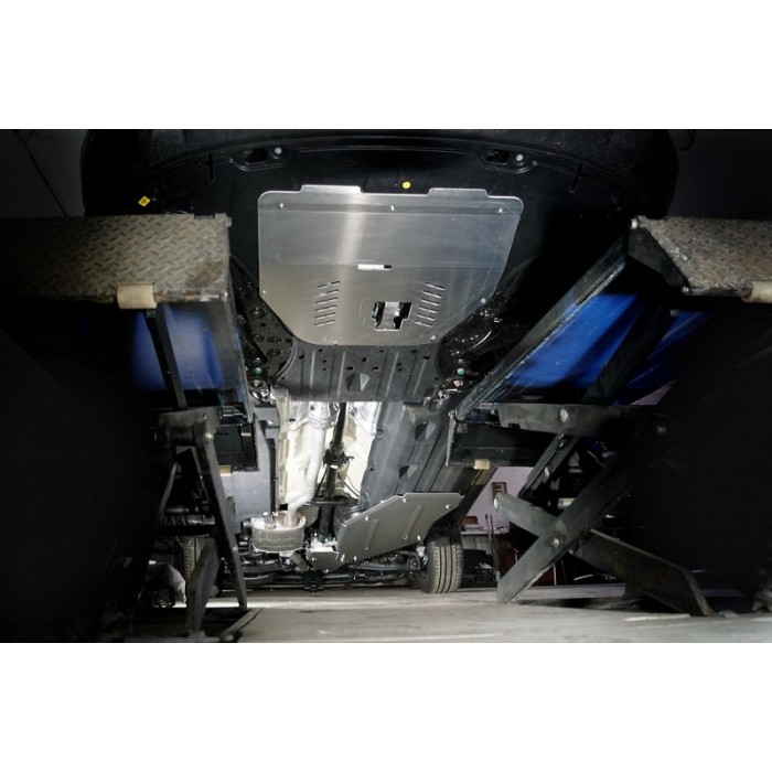 Защиты комплект, алюминий 4 мм картер и КПП, бак, адсорбер, дифференциал  для Kia Sorento 2020-2023 артикул ZKTCC00455K