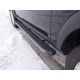 Пороги алюминиевые ТСС с накладкой серые для Land Rover Discovery 4 2009-2016 артикул LRDIS15-05GR