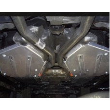 Защита бака ТСС алюминий 4 мм комплект из 2 шт для Jeep Grand Cherokee 2010-2021