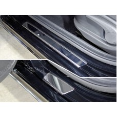 Накладки на пороги зеркальный лист 4 штуки для Hyundai Accent 2018-2023