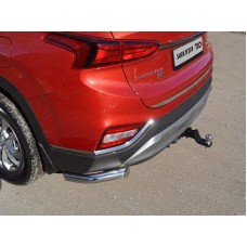 Защита задняя уголки 60 мм для Hyundai Santa Fe 2018-2020