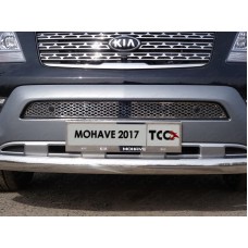 Накладка решётки радиатора лист (с парктроником) для Kia Mohave 2016-2020