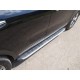 Пороги алюминиевые ТСС с накладкой для Kia Sorento Prime 2018-2020 артикул KIASORPR18-26AL