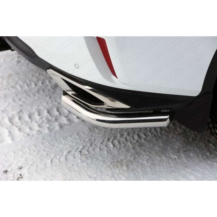 Защита задняя уголки 60 мм для Lexus RX-450h 2015-2023 артикул LEXRX450h16-01