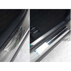 Накладки на пороги зеркальный лист для Lexus NX-300h 2014-2017