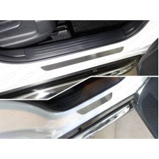 Накладки на пороги шлифованный лист 4 штуки для Mazda CX-5 2018-2023