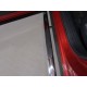 Пороги труба овальная с накладками 75х42 мм для Mazda CX-9 2017-2023 артикул MAZCX917-14