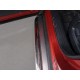 Пороги с площадкой нержавеющий лист овальные 75х42 мм для Mazda CX-9 2017-2023 артикул MAZCX917-22