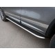Пороги овал с площадкой нержавеющий лист 75х42 мм для Mazda CX-5 2015-2023 артикул MAZCX515-40