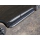 Пороги алюминиевые ТСС с накладкой серебристые для Mitsubishi Outlander 2019-2023 артикул MITOUT18-30SL