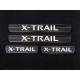 Накладки на пороги зеркальный лист надпись X-Trail 4 штуки для Nissan X-Trail T32 2018-2022 артикул NISXTR18-04