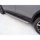 Пороги алюминиевые ТСС с накладкой серебристые для Nissan X-Trail T32 2019-2022 артикул NISXTR18-33SL