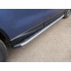 Пороги алюминиевые ТСС с накладкой серые для Subaru Forester 2016-2018 артикул SUBFOR16-06 GR