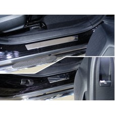 Накладки на пороги зеркальный лист 4 штуки для Subaru XV 2017-2023