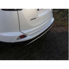 Накладка на задний бампер зеркальный лист  для Toyota RAV4 2015-2019