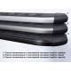 Пороги алюминиевые ТСС с накладкой серые для Infiniti QX70 2013-2017 артикул INFQX7015-09GR