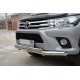 Защита передняя двойная 76-60 мм для Toyota Hilux 2015-2020
