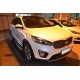 Пороги с площадкой алюминиевый лист 53 мм для Kia Sorento Prime 2015-2017