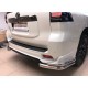 Защита задняя двойные уголки под фаркоп 60-42 мм для Toyota Land Cruiser Prado 150 Black Onyx 2020-2023