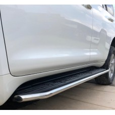 Защита штатных порогов сбоку 42 мм для Toyota Land Cruiser Prado 150 Style 2017-2020